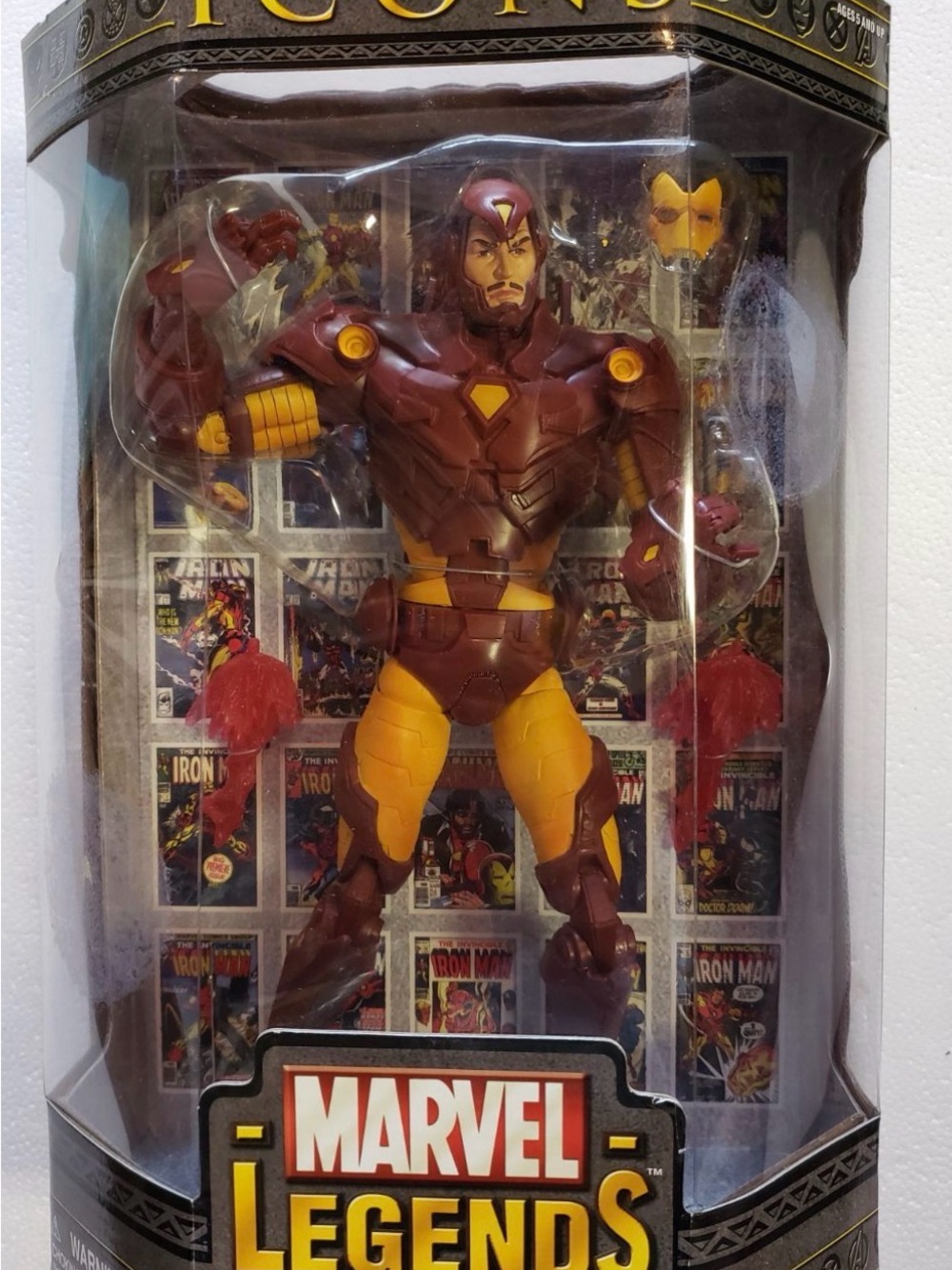 2006 Marvel Legends Icons IRON MAN 12"Action Figure Toy Biz Unmasked  Comics